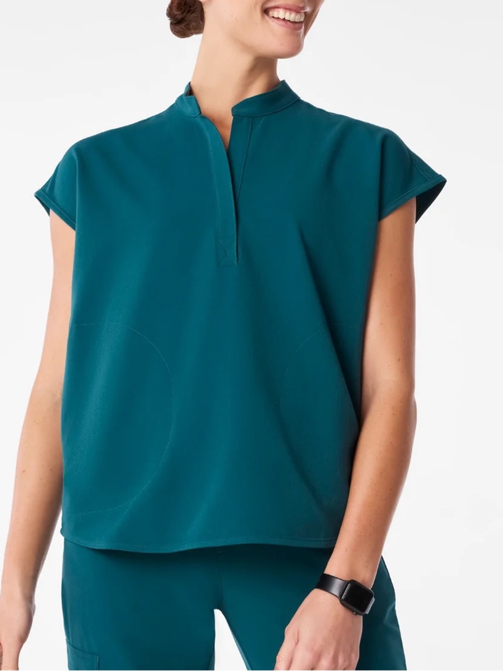 NWT FIGS  Rafaela Oversized Scrub Top XXS Caribbean Blue